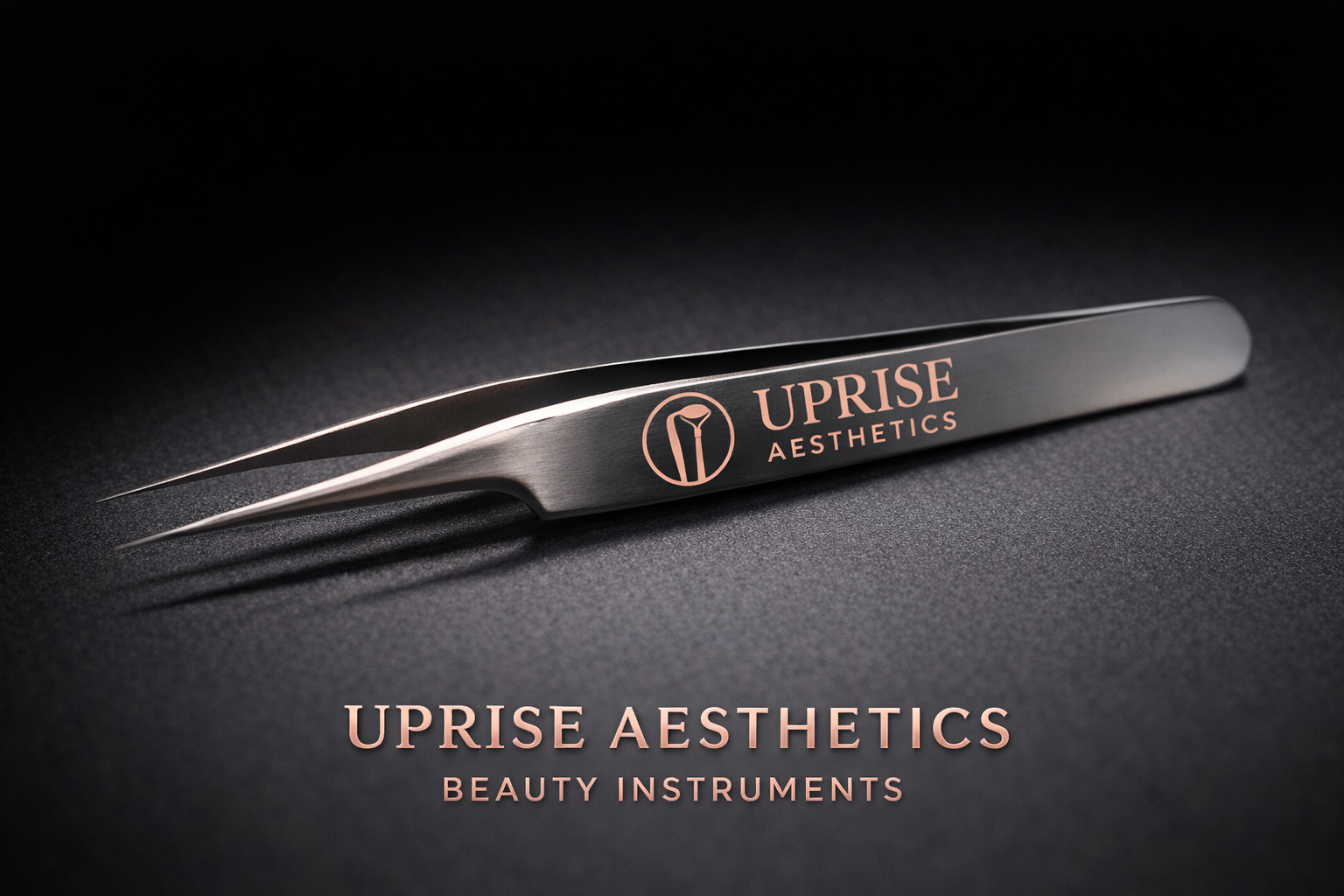 Fine tip eyelash extension tweezers by Uprise Aesthetics stainless steel precision lash tool for professional lash artists. Fine tip eyelash extension tweezers by Uprise Aesthetics stainless steel precision lash tool for professional lash artists.
